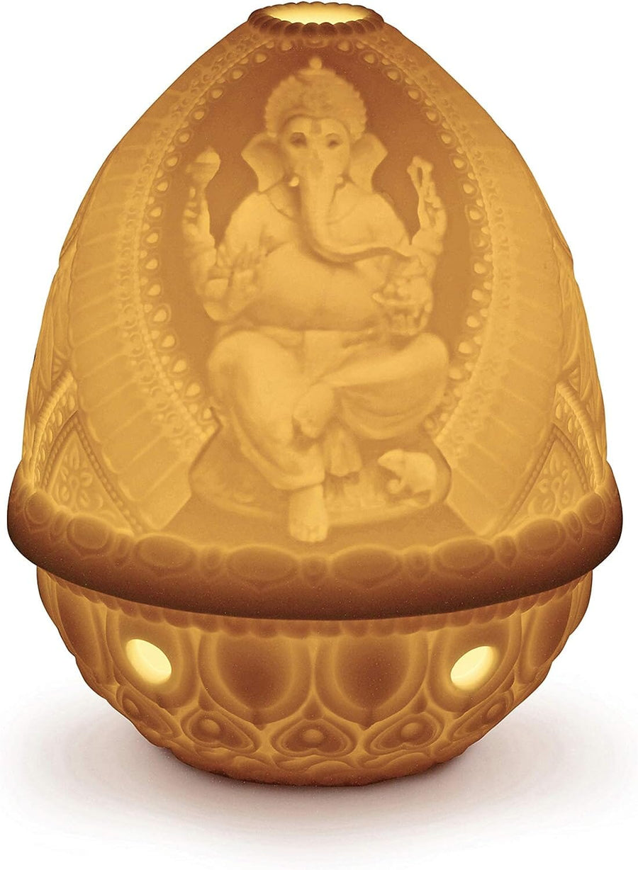Litophane Votive Light Lord Ganesha Lighting Lladro 