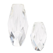 Faceted Crystal Vase Decor Two's Company Small