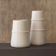 Linen Vase White Medium Global Views