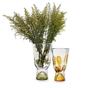 Small Hand Blown Glass Vase Amber VASES Two's Company