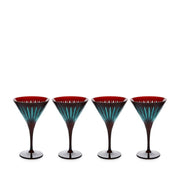 Prism Martini Glasses L'Objet Bordeaux