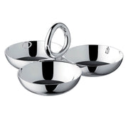 Vertigo Silver plated 3 Bowl Snack Dish BARWARE Christofle