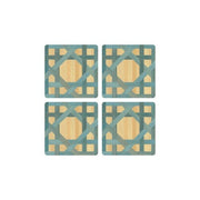 Epoch Square Acrylic Coaster Set of 4 BARWARE Hestia Living Ocean Blue