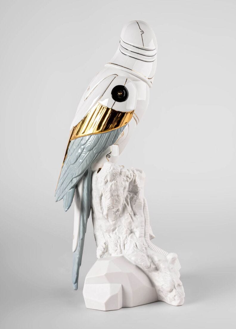 Macaw Bird Cyborg Sculpture LLadro 