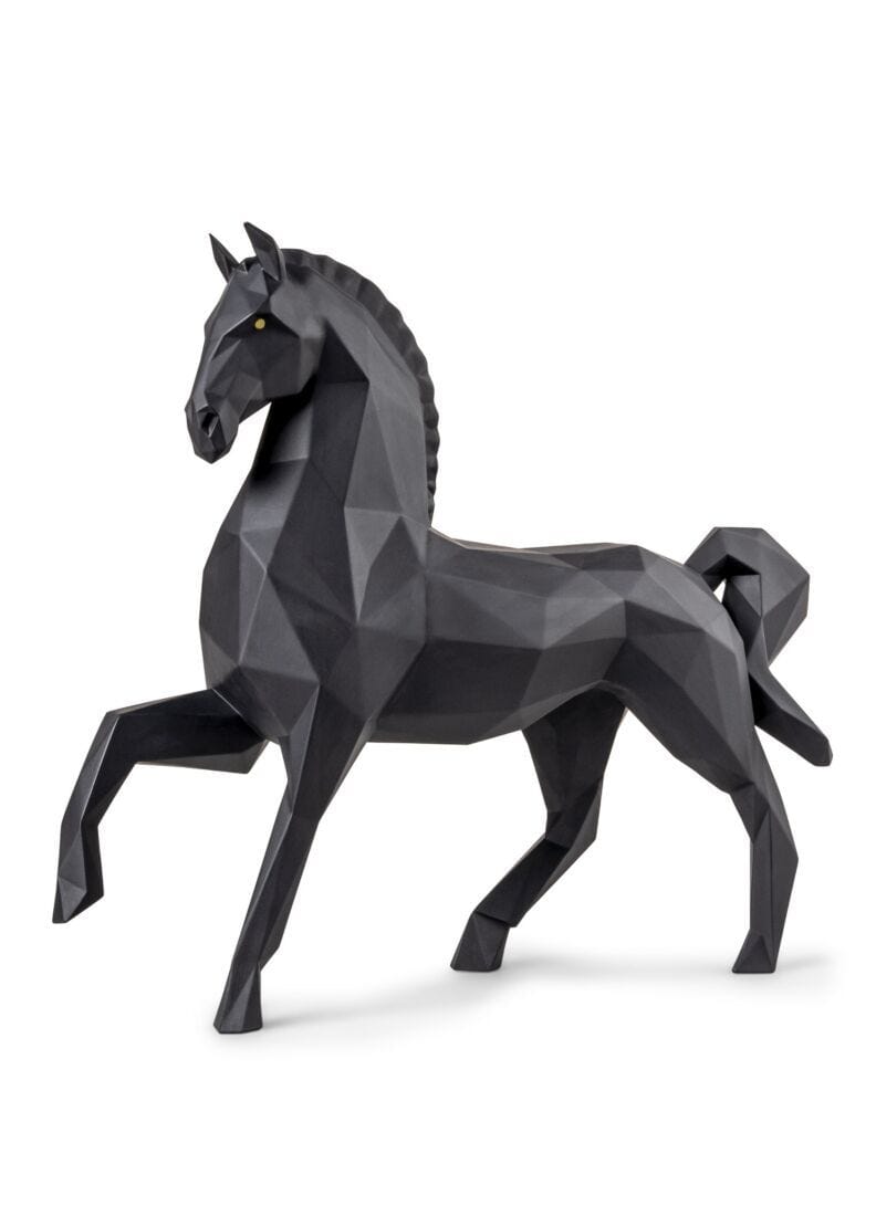 Horse Sculpture Black Matte Sculpture Lladro 