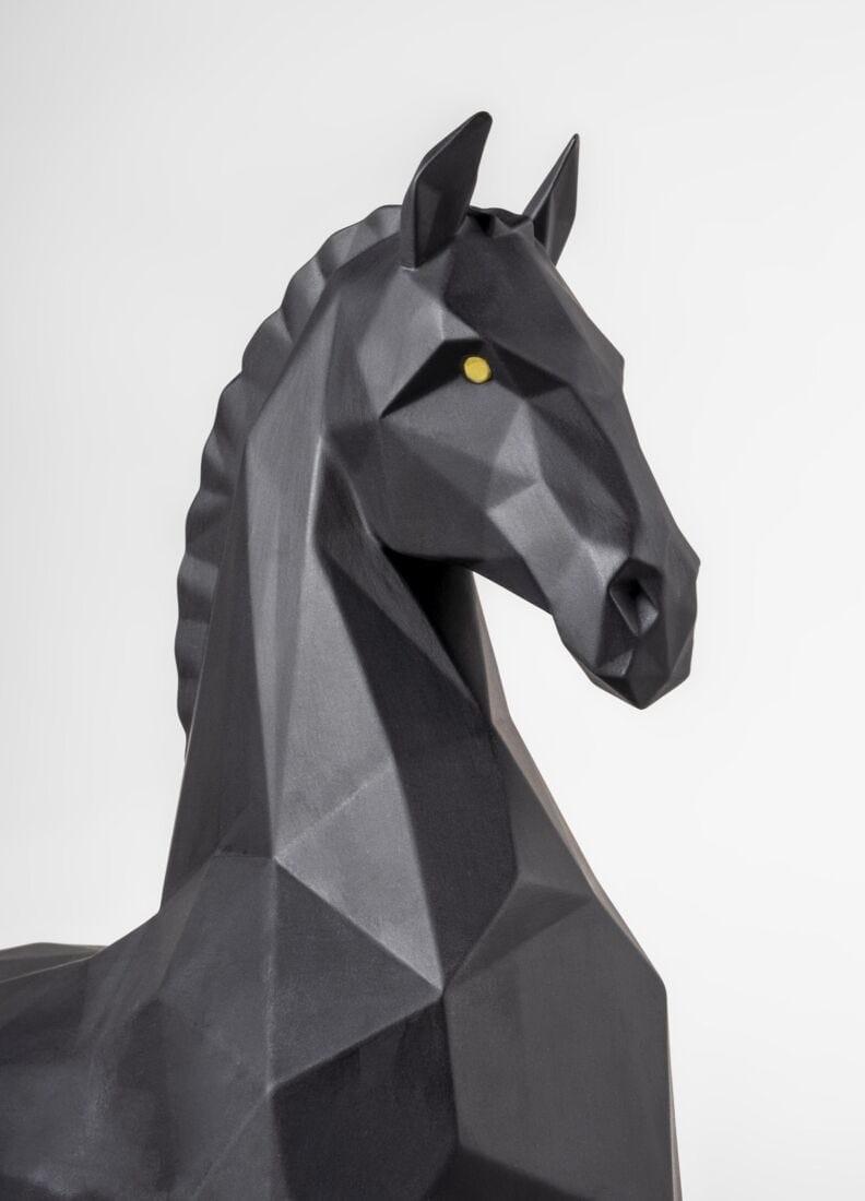 Horse Sculpture Black Matte Sculpture Lladro 