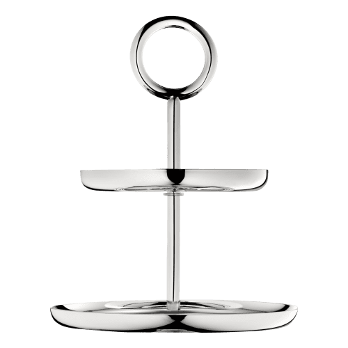 Vertigo Silver Plated Pastry 2 Tier Dessert Stand CHRISTOFLE Christofle 