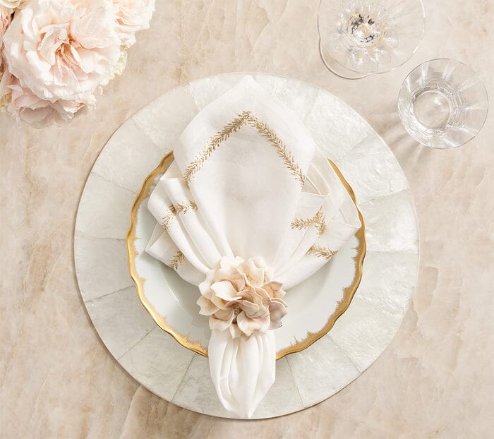 Dahlia Napkin Ring Set of 4 Dining Kim Seybert 