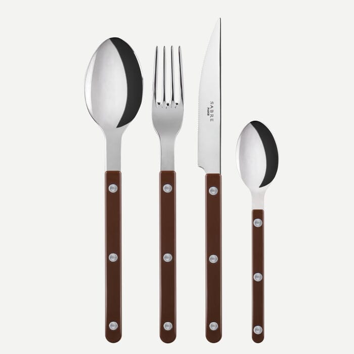 Bistrot - 4 Piece Cutlery Set Sabre Paris Chocolate 