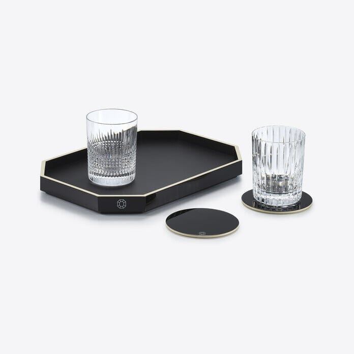 Octogone Tray Small TRAYS Baccarat Black 