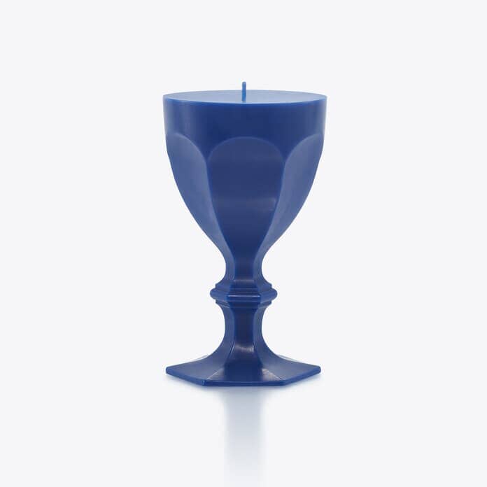 Harcourt Glass Candle Candles Baccarat Blue 