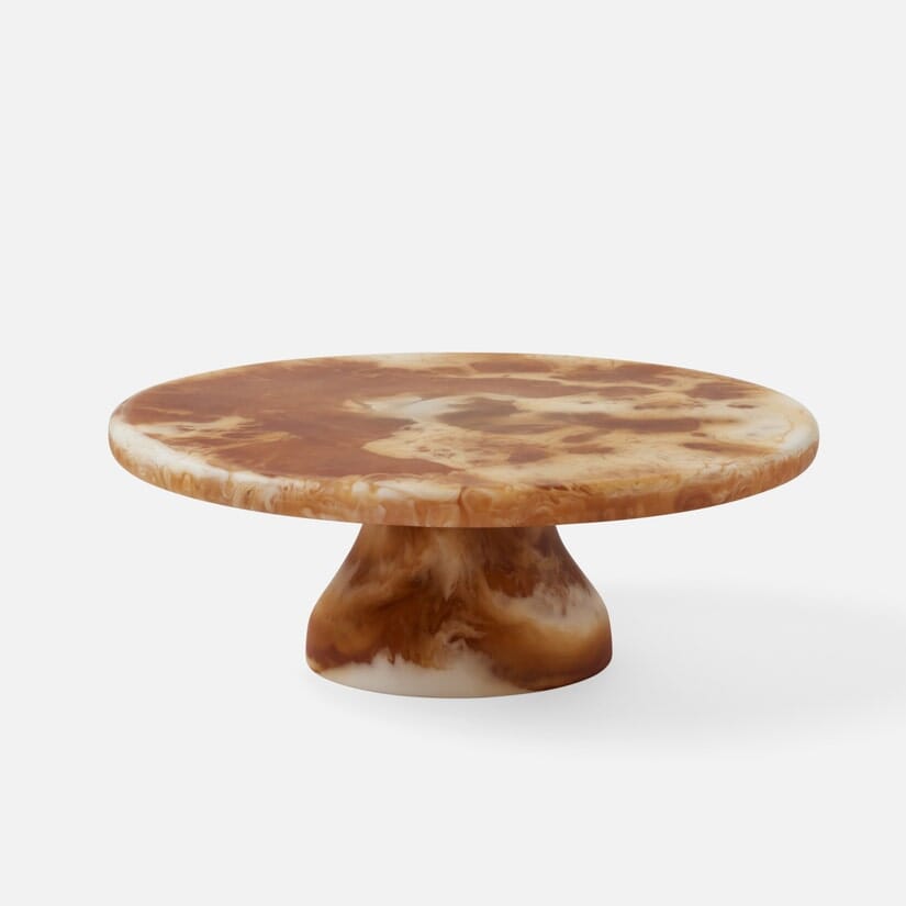 Hugo Cake Stand Blue Pheasant Amber 