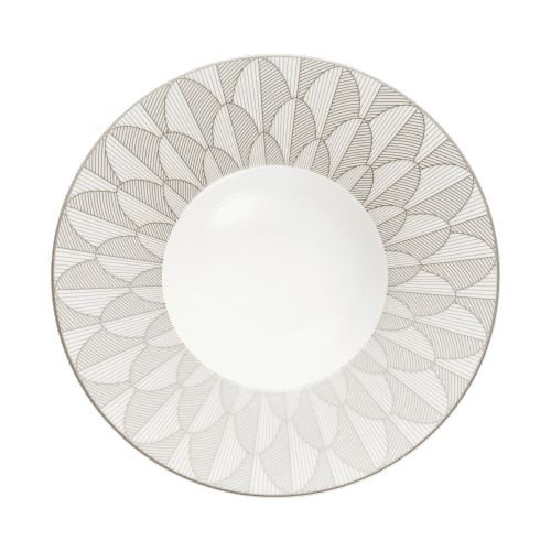 Malmaison Imperiale Rim Soup Plate Platinum TABLEWARE Christofle 