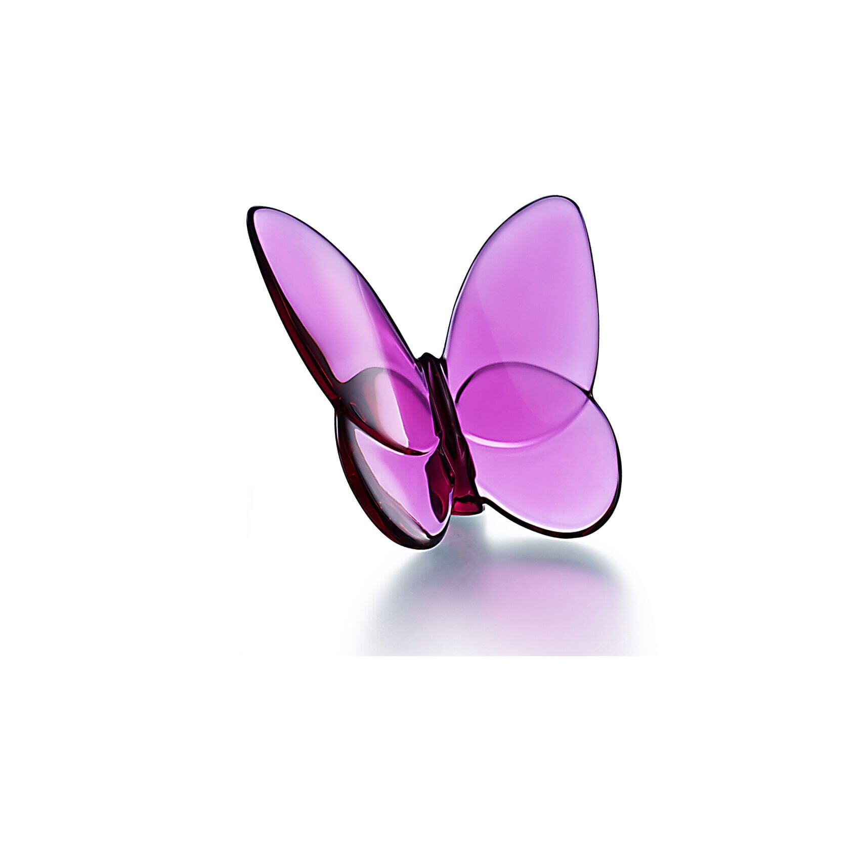 新品 Baccarat ラッキーバタフライ ピオニー PURPLE パピヨン Papillon Lucky Butterfly