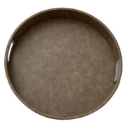 Vegan Leather Round Serving Tray TRAYS Violetas Piedra Vizon 