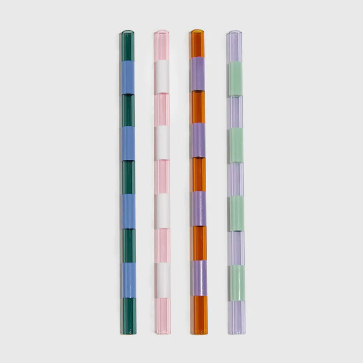 Four Striped Straws (set of 4) Drinkware Fazeek 