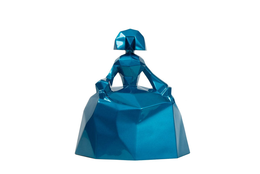 Menina Large HOME DECOR Felipao Art Blue Bilayer 