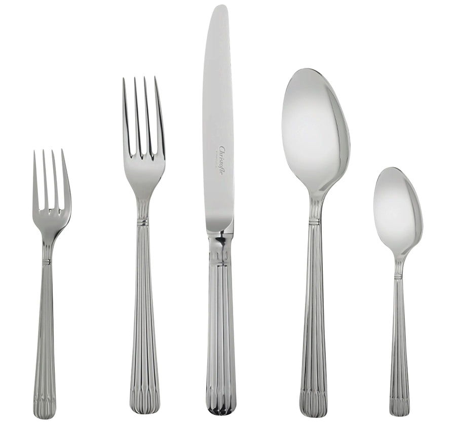 Osiris 5pice Stainless Steel Flatware Set FLATWARE Christofle 