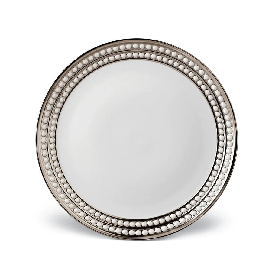 Perlee Platinum Dinner Plate Dining L'Objet 