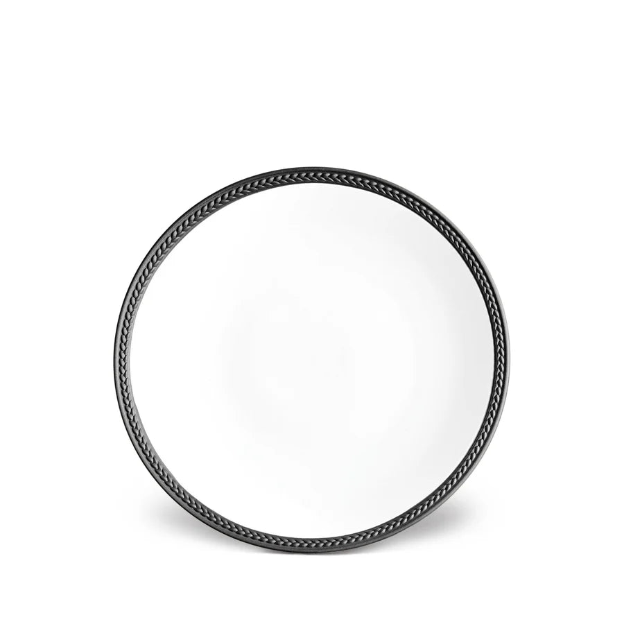 Soie Tressee Dessert Plate Dining L'Objet Black 