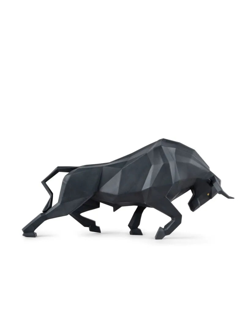 Bull Sculpture Black Matte HOME DECOR Lladro 
