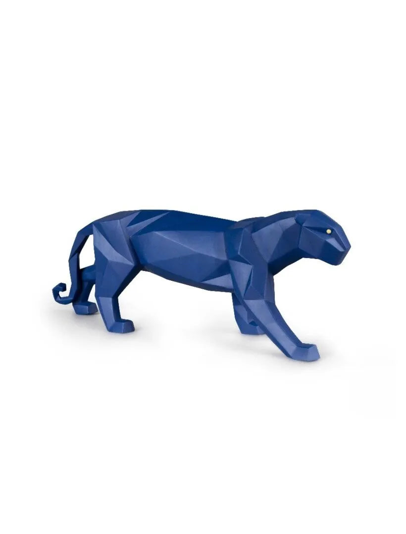 Panther Figure Home Accessories Lladro Blue 