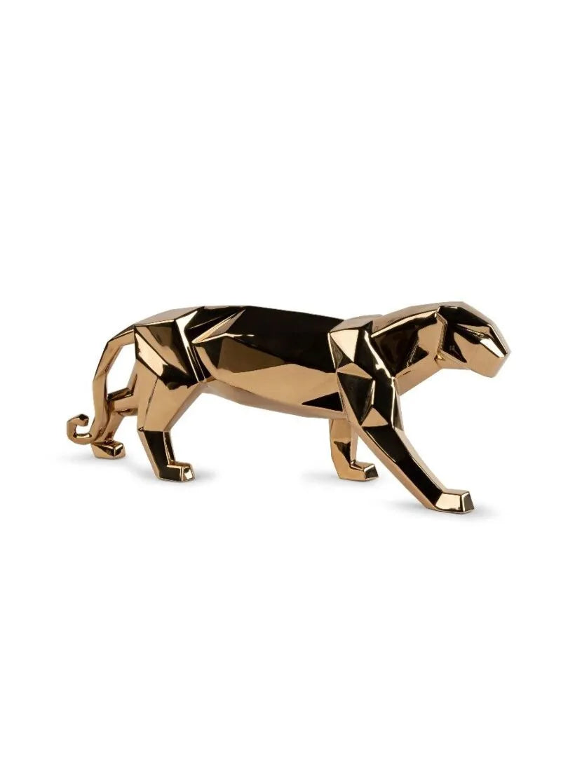 Panther Figure Home Accessories Lladro Gold 