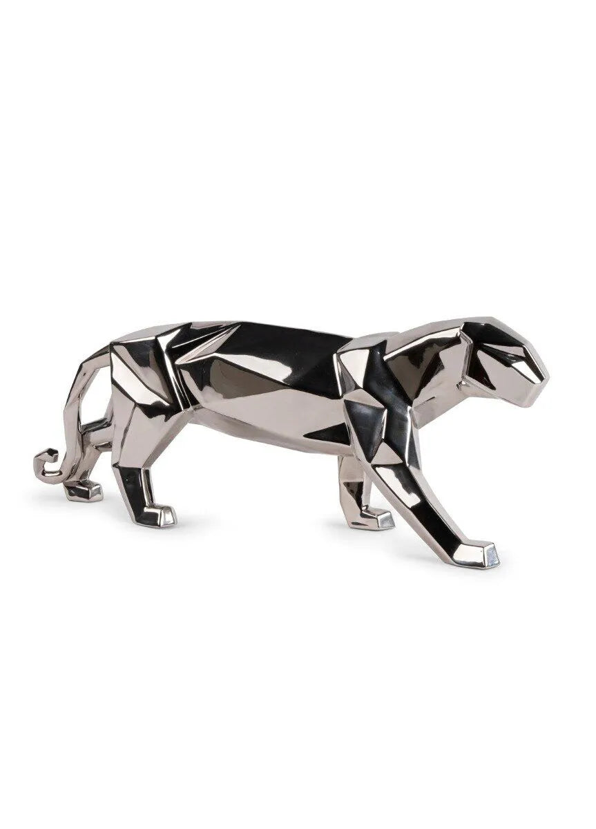 Panther Figure Home Accessories Lladro Silver 