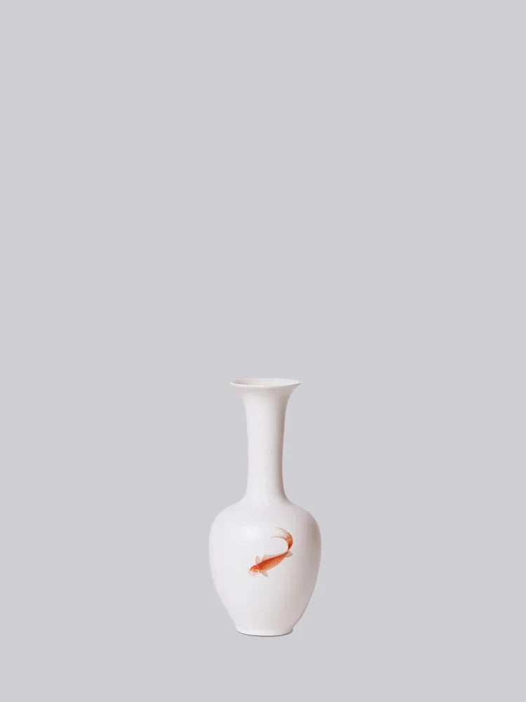 Goldfish Hand Painted Mini Lotus Vase Vases Middle Kingdom 