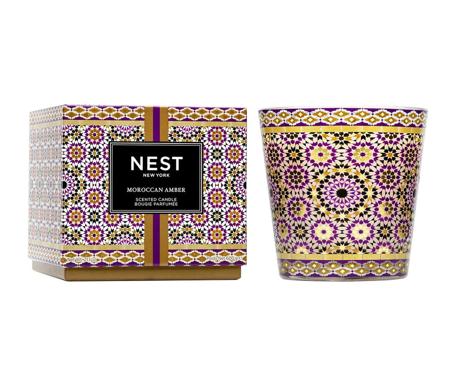 Moroccan Amber 3-Wick Candle Nest Fragrances 