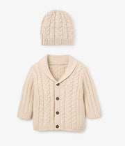 Cable Knit Cardigan & Hat Set Elegant BABY 6-9M 