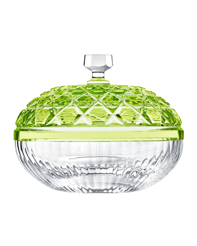 Royal Box Home Accessories Saint Louis Crystal Chartreuse 