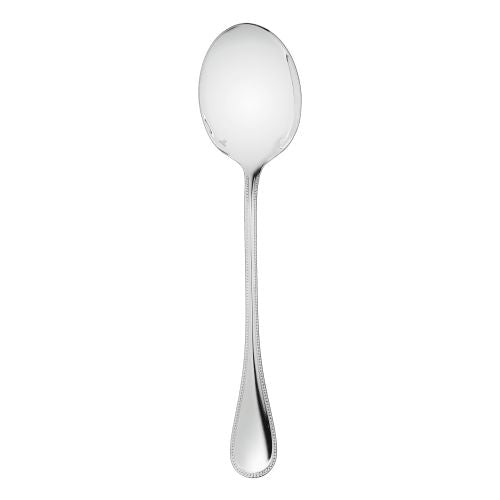 Perles Silver Plated Salad Serving Spoon Flatware Christofle 