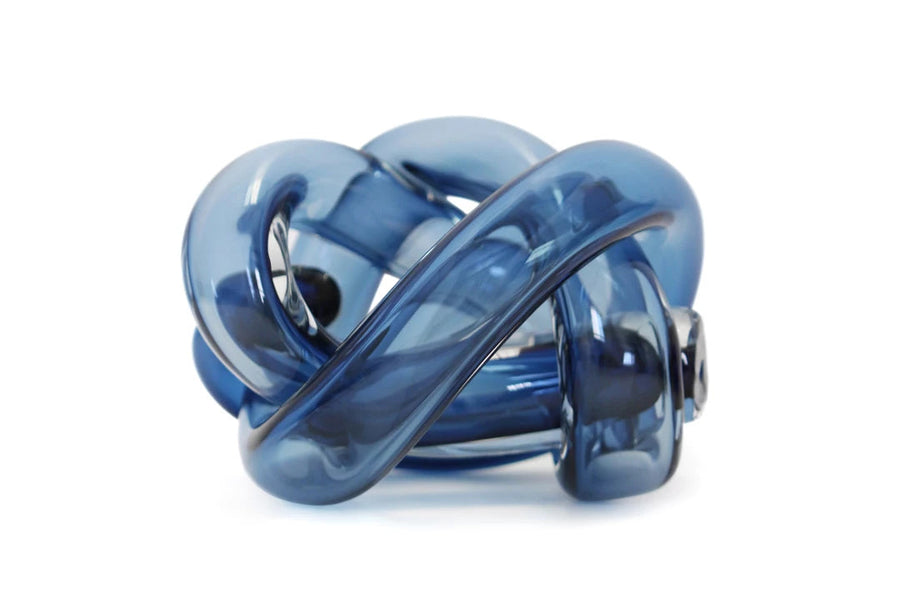 Wrap Object Glass Sculpture Small Home Accessories SKLO Steel Blue 