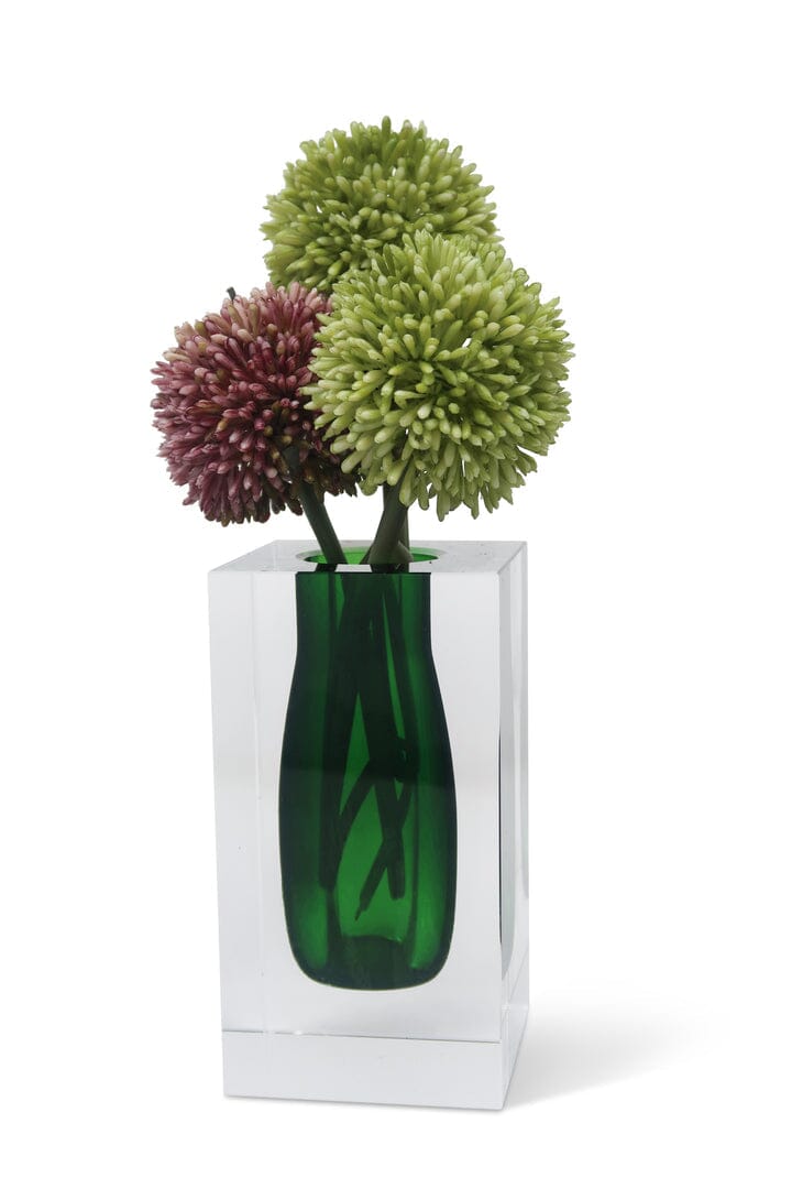 Double Wall Bud Vase Casa Violetas LLC Green 