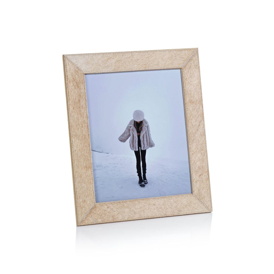 Corviglia Cowhide Picture Frame Tan Zodax 8x10 