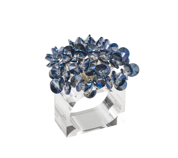 Aster Napkin Ring (Set of 4) Tableware Kim Seybert Blue 