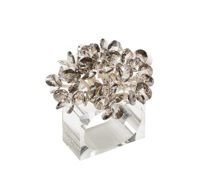 Aster Napkin Ring (Set of 4) Tableware Kim Seybert Silver 