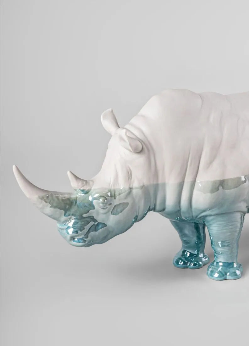 Rhino Underwater Sculpture Home Accessories Lladro 
