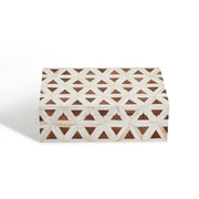 Triangle Patterned Bone Box Decor Two's Company 