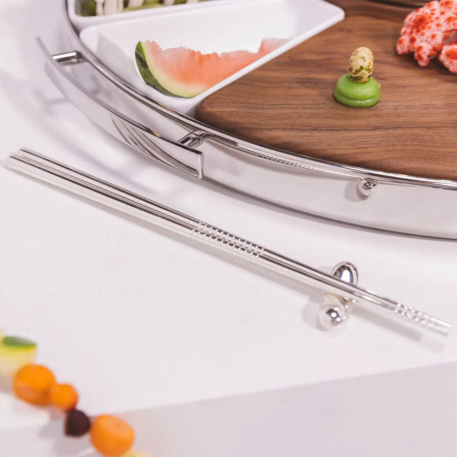 Mood Asia Chopsticks Silver plated Dining Christofle 