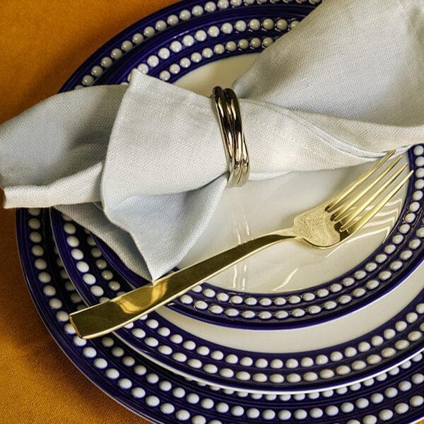 Perlee Dinner Plate Blue Dining L'Objet 