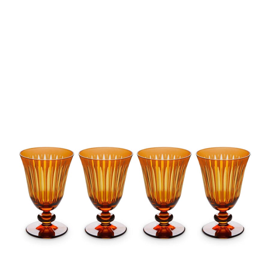 Prism Wine Glasses BARWARE L'Objet Amber 