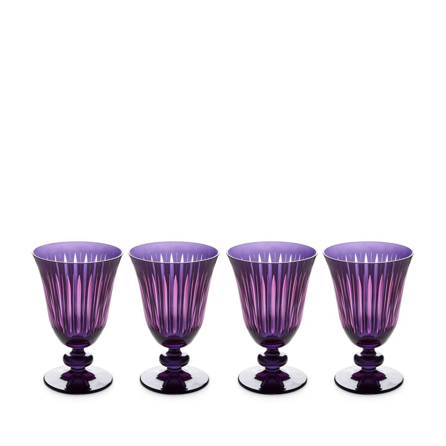 Prism Wine Glasses BARWARE L'Objet Purple 