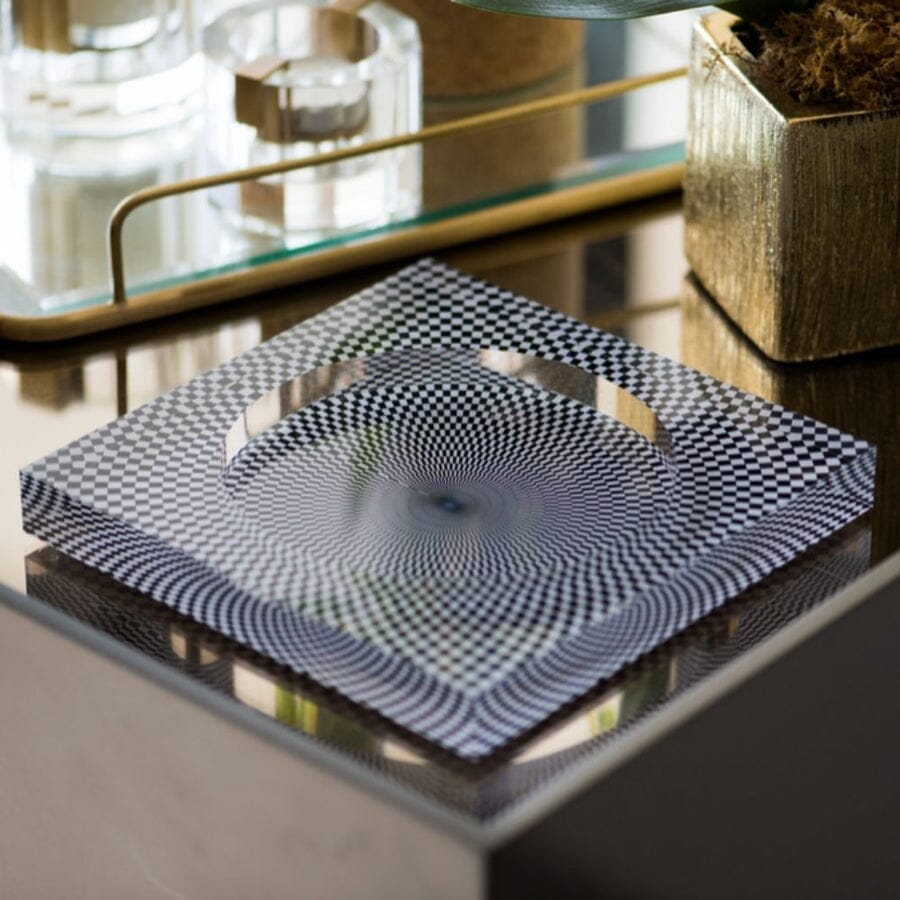 Acrylic Candy Bowl Decorative Trays Akrylico Designs Black & white Pattern 