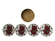 Hand Eye Coasters Set of 4 Fancy Home Collection 