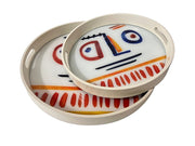 Picasso Round Tray Fancy Home Collection 