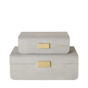 Modern Shagreen Large Jewelry Box JEWELRY Aerin 