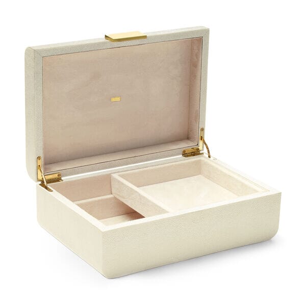 Modern Shagreen Large Jewelry Box JEWELRY Aerin 