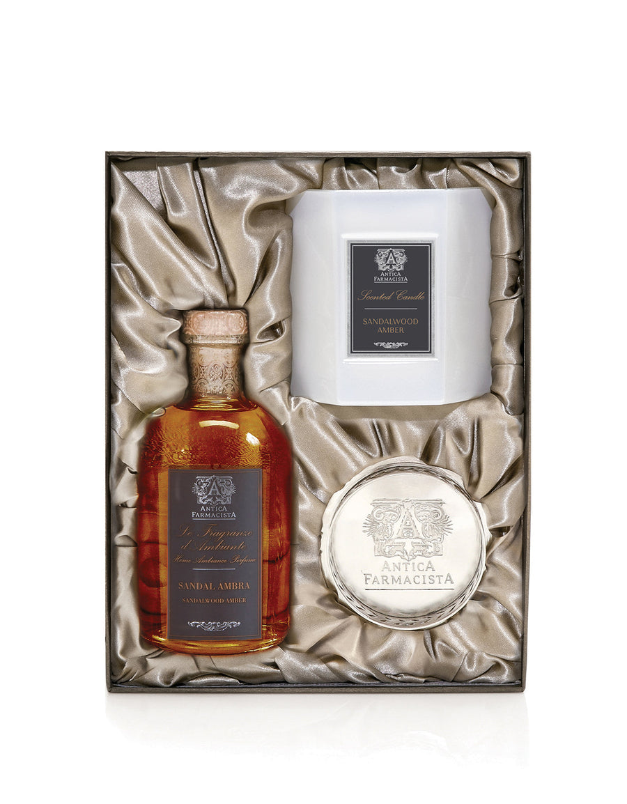 Candle and Diffuser with Decorative Tray Antica Farmacista Sandalwood 
